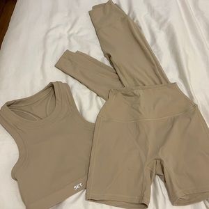 SET ACTIVE Sportbody Macadamia 3pc Set